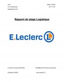 Stage dans une entreprise de transport ou de logistique : Leclerc