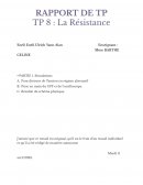 Compte rendu TP : la résistance