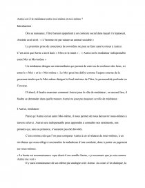 Autrui Est Il Le Mediateur Entre Moi Meme Et Moi Meme Dissertations Gratuits Nicolas1505
