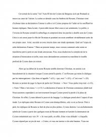 Commentaire Sur L Acte Iii Scene 7 De La Piece De Theatre Cyrano De Bergerac D Edmond Rostand Recherche De Documents Dissertation