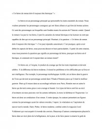 Un Heros De Roman Doit Il Toujours Etre Heroique Dissertation Anetka