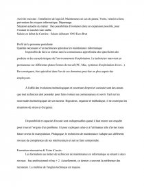 Fiche Metier Technicien De Maintenance En Informatique Memoire Dissertation