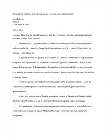 Lettre De Motivation Ong Internationale  Richard Torres ejemplo de carta