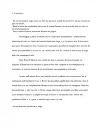 Conclusion Rapport De Stage En Batiment Note De Recherches Vb74