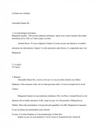 Fiche De Lecture De La Dame Aux Camelias D Alexandre Dumas Memoire Anne 45