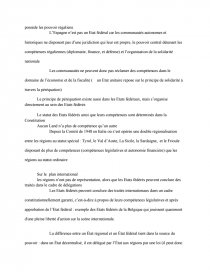 Dissertation sur etat unitaire et etat federal belgique