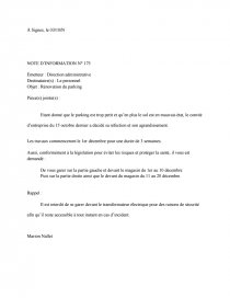 Modele Note De Service Memoires Gratuits Florian1022