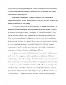 sujet de dissertation sur la mondialisation pdf