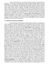 Dissertation mise en scene jeux des comediens francais