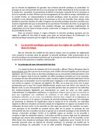 Conflit de loi dans le temps dissertation droit