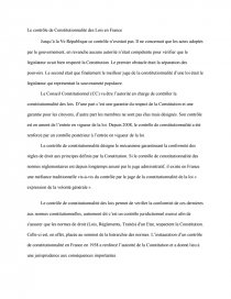 Le Controle De Constitutionnalite Des Lois En France Dissertation Lapinette