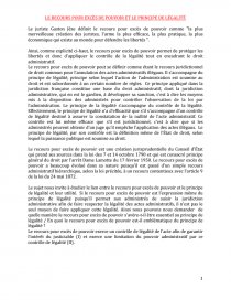 Le Recours Pour Exces De Pouvoir Et Le Principe De Legalite Dissertation Justine Durville