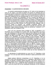 Le Parlementarisme Rationalise Dissertation Rm Penelope