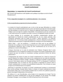 dissertation conseil constitutionnel gouvernement juges