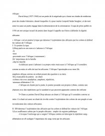 Plan De Commentaire Compose Afrique David Diop Commentaire De Texte Lilou Fromont