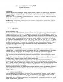 Lecture Analytique Les Animaux Malades De La Peste Jean De