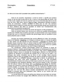 Un Heros De Roman Doit Il Posseder Des Qualites Extraordinaires Dissertation Zebi69