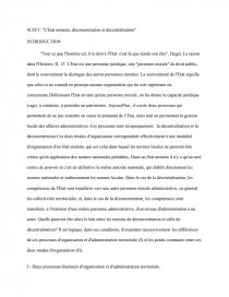 Etat Unitaire Et Etat Fédéral Dissertation PDF Cours,Exercices ,Examens