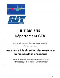 Rapport De Stage Gestion Des Ressources Humaines Pdf