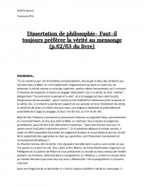 conclusion dissertation mensonge