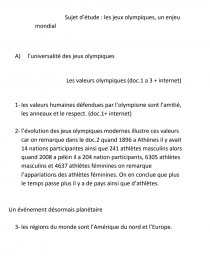 plan dissertation jeux olympiques