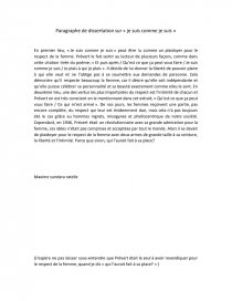 Paragraphe De Dissertation Sur Je Suis Comme Je Suis Commentaire De Texte Maxime Sundara Ratelle