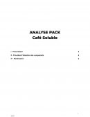 Analyse emballage café soluble