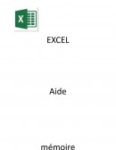 Aide mémoire Excel