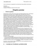 Organisation et fonctionnement des juridications et des tribunaux