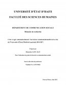 Crise et agir communicationnel. Une lecture communicationnelle de la crise de l’Université d’État d’Haïti de la période 2014-2017