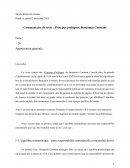 Commentaire de droit constitutionnel