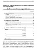 Modéliser et vérifier les performances cinématiques et statiques des chaînes de solides