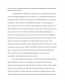 Codification de la responsabilité internationale en résolution