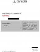 Information comptable Information comptable