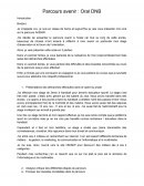 Parcours avenir : Oral DNB Parcours avenir : Oral DNB