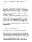Le développement durable à l'échelle locale Le développement durable à l'échelle locale