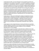 Les bouleversements organisationnels et humains liés à la crise de COVIC-19 Les bouleversements organisationnels et humains liés à la crise de COVIC-19