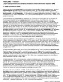 Le jeu des puissances dans les relations internationales depuis 1945 Le jeu des puissances dans les relations internationales depuis 1945