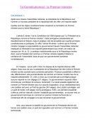TD de droit constitutionnel : le Premier ministre TD de droit constitutionnel : le Premier ministre