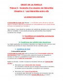 Conduite d’un dossier de libéralités : les libéralités entre vifs Conduite d’un dossier de libéralités : les libéralités entre vifs