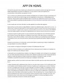 Analyse de pratique professionnelle : hospitalisation de semaine Analyse de pratique professionnelle : hospitalisation de semaine