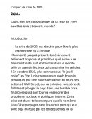 L'impact de la crise de 1929 L'impact de la crise de 1929