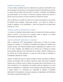 Définitions de la qualité d'audit Définitions de la qualité d'audit