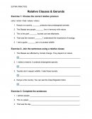 Relative Clauses & Gerunds Relative Clauses & Gerunds