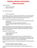 Institution judiciaire et administrative Institution judiciaire et administrative