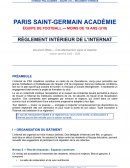 Règlement de vie internant Règlement de vie internant