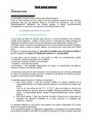 Droit pénal général Droit pénal général