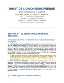La libre circulation des services La libre circulation des services