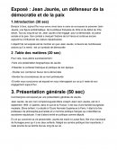 Exposé sur Jean Jaurès Exposé sur Jean Jaurès