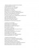 Questions possibles pour l’entretien du bac de français Questions possibles pour l’entretien du bac de français